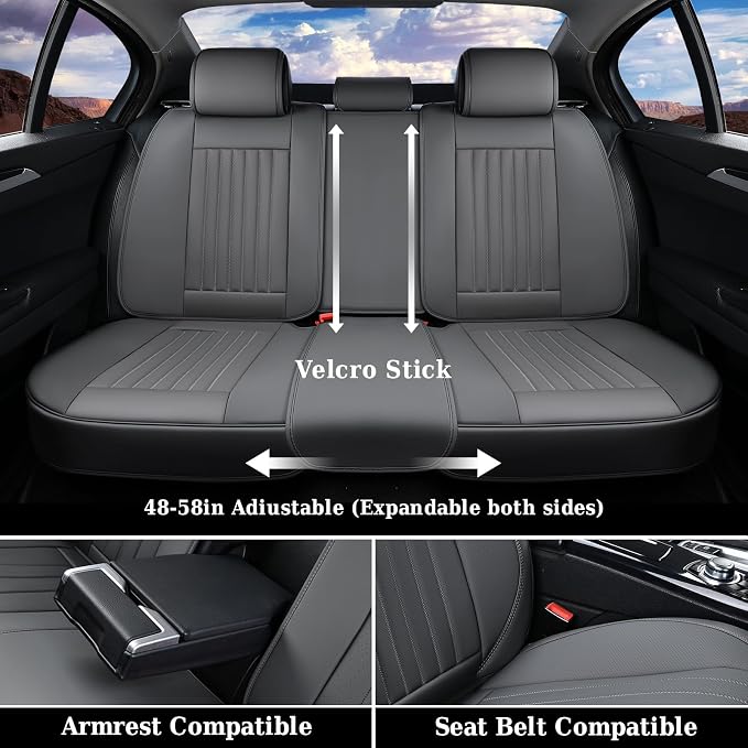 Universal Seat Covers — Full Set — Gray