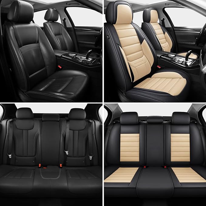 Universal Seat Covers — Full Set — Brown / Beige