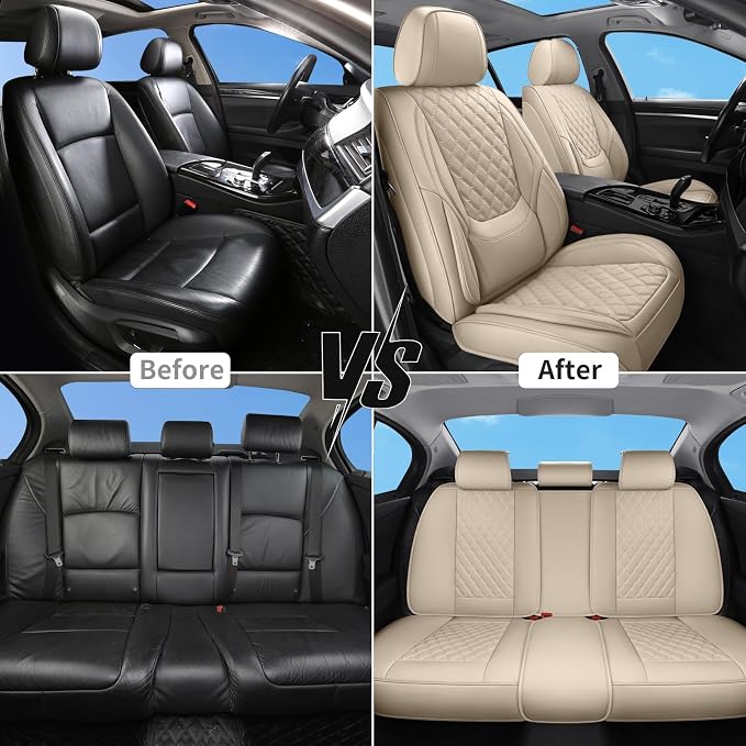 Universal Seat Covers — Full Set — Beige