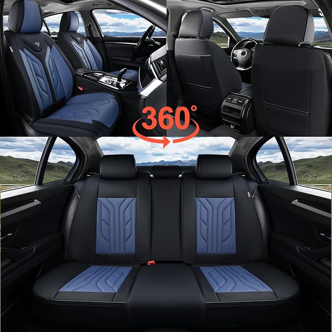 Universal Seat Covers — Front Seat — Black / Blue