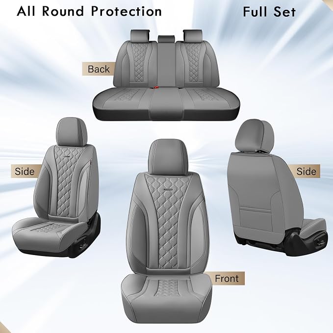 Universal Seat Covers — Full Set — Gray