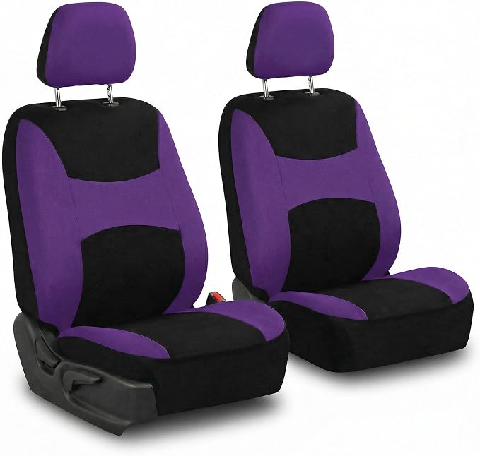 Universal Fabric Seat Covers — Front Seat — Purple