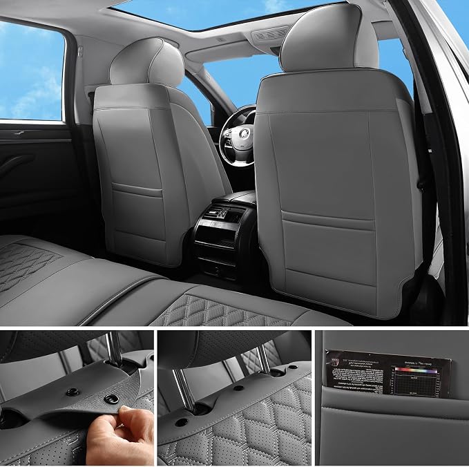 Universal Seat Covers — Full Set — Gray