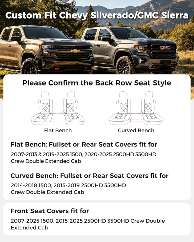 Seat Covers for Chevrolet Silverado / GMC Sierra — Red