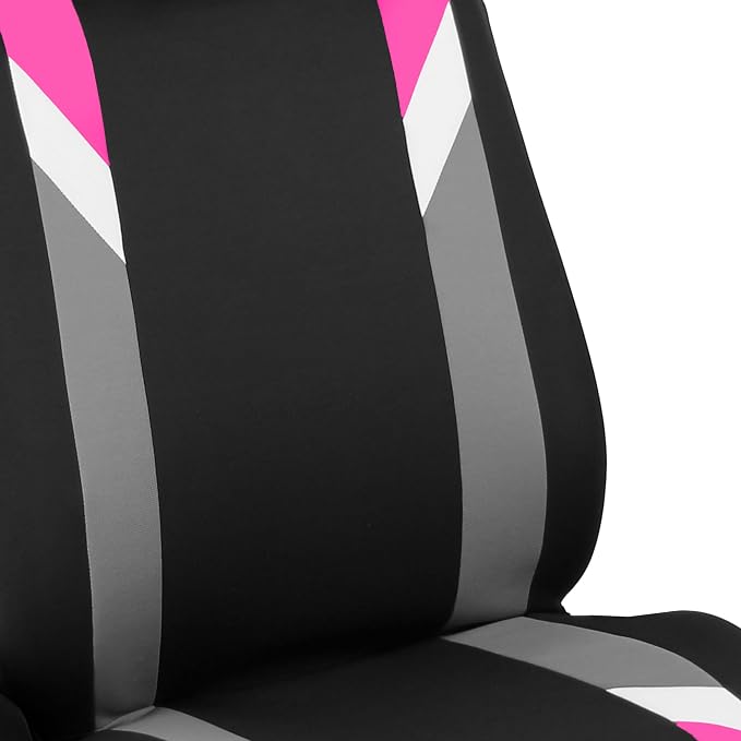 Universal Fabric Seat Covers — Full Set — Pink