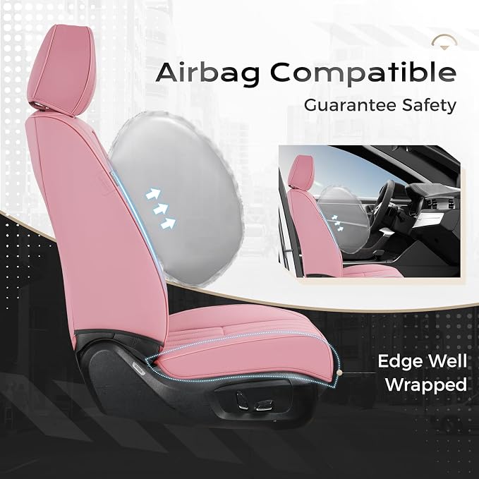 Universal Seat Covers — Front Seat — Pink