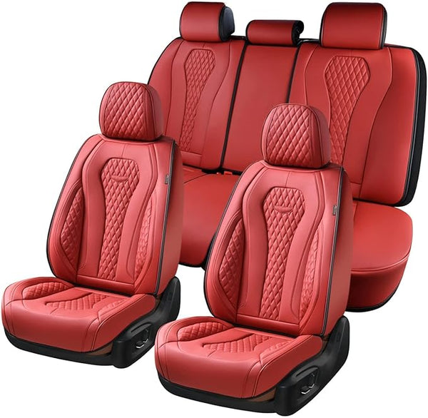 Universal Seat Covers — Full Set — Red