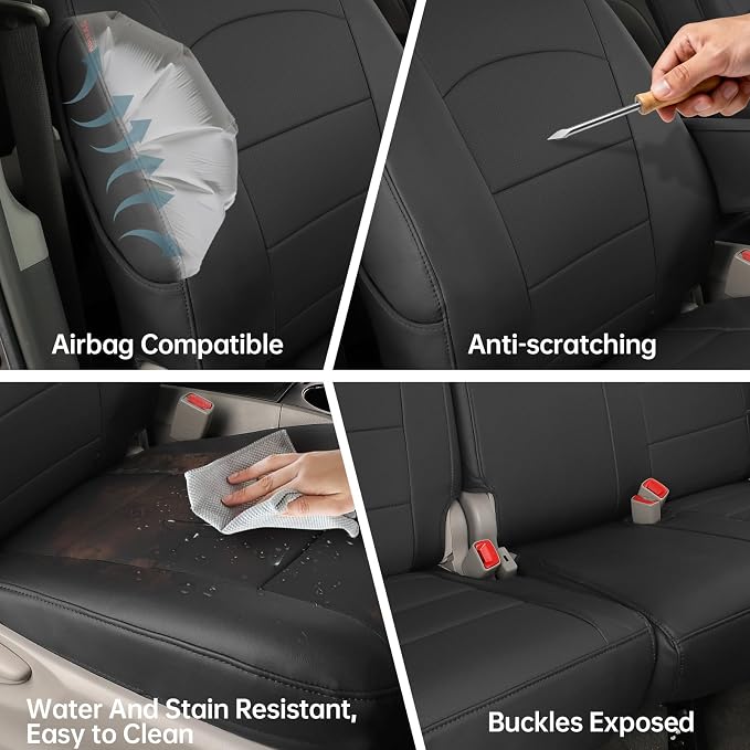 Seat Covers for Toyota Sienna — Full Set — Black