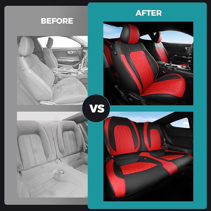 Faux Leather Seat Covers for Ford Mustang — Full Set