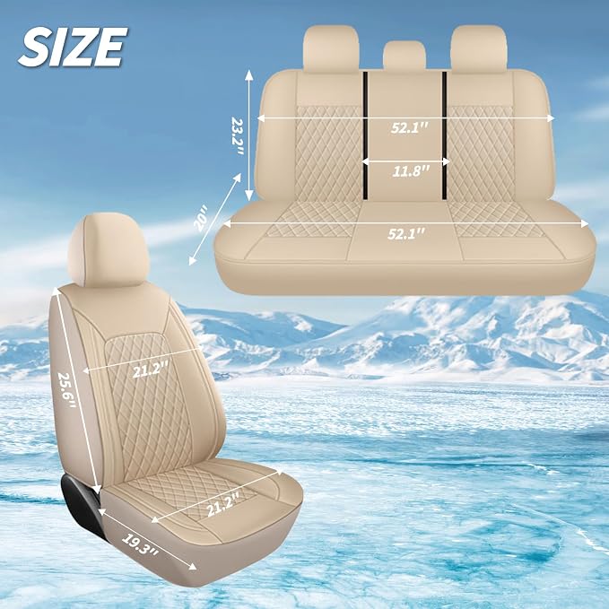 Universal Faux Leather Seat Covers — Front Seat