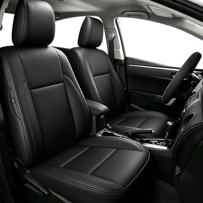 Faux Leather Seat Covers for Toyota Corolla — Full Set — Black