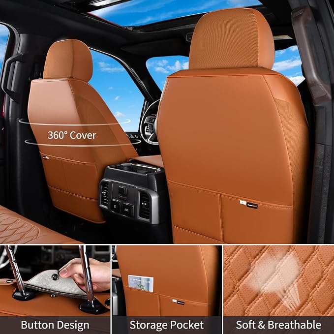 Seat Covers for Toyota Tacoma — Front Seat — Brown