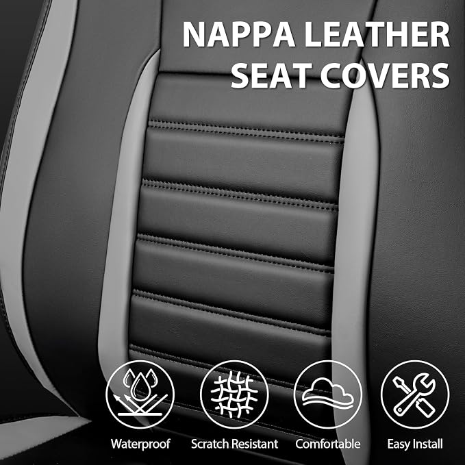 Universal Seat Covers — Full Set — Black / Gray