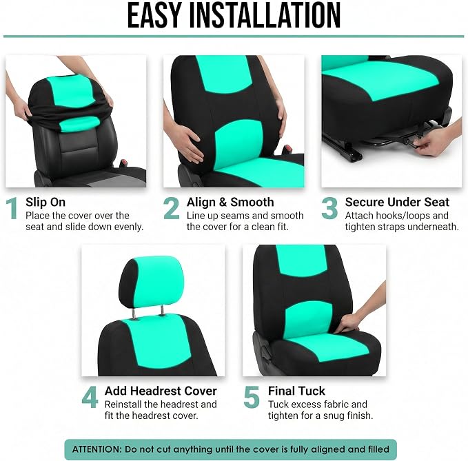 Universal Fabric Seat Covers — Full Set