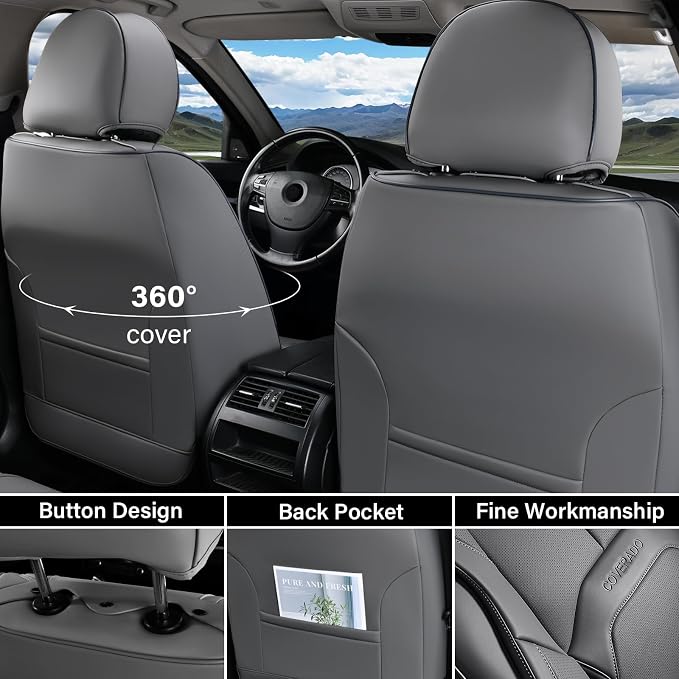 Universal Seat Covers — Full Set — Gray