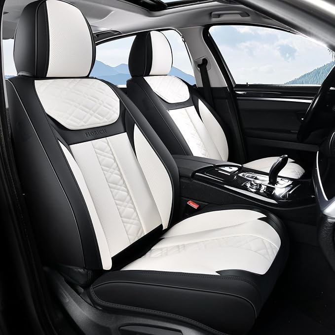 Universal Seat Covers — Full Set — White