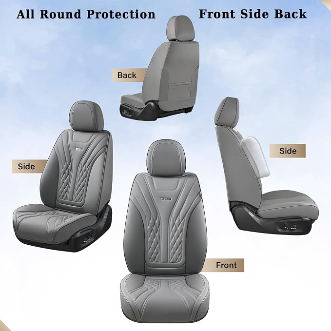 Universal Seat Covers — Front Seat — Gray