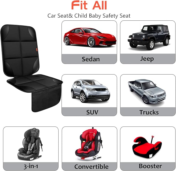 Child Car Seat Protector — Gray