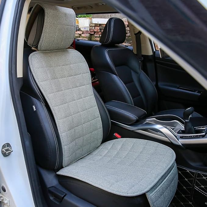 Universal Fabric Seat Covers — Front Seat — Gray