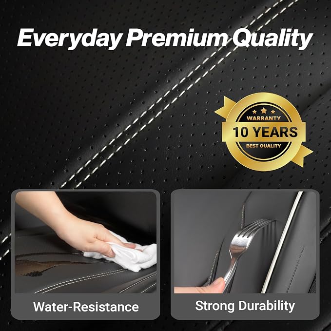 Seat Covers for Ford F-150 — Front Seat — Black / White