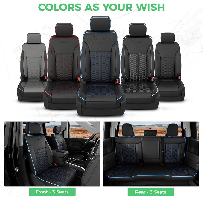 Faux Leather Seat Covers for Chevrolet Silverado / GMC Sierra