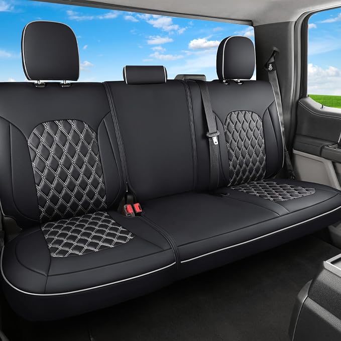 Seat Covers for Toyota Tacoma — Black / White