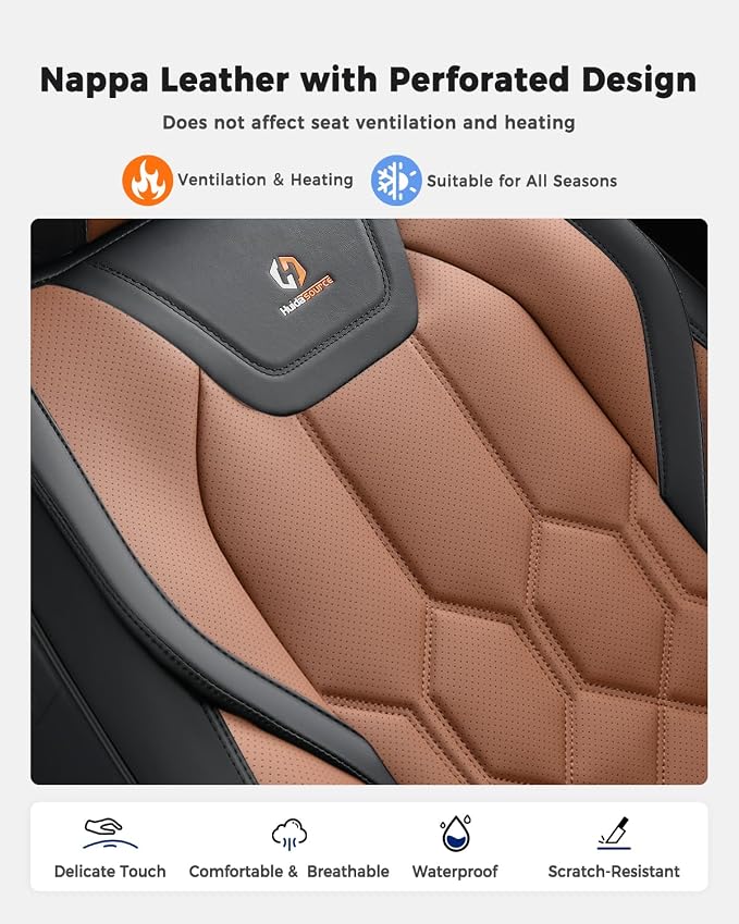 Universal Seat Covers — Front Seat — Black / Brown