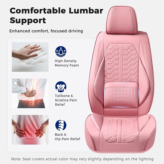 Universal Seat Covers — Front Seat — Pink