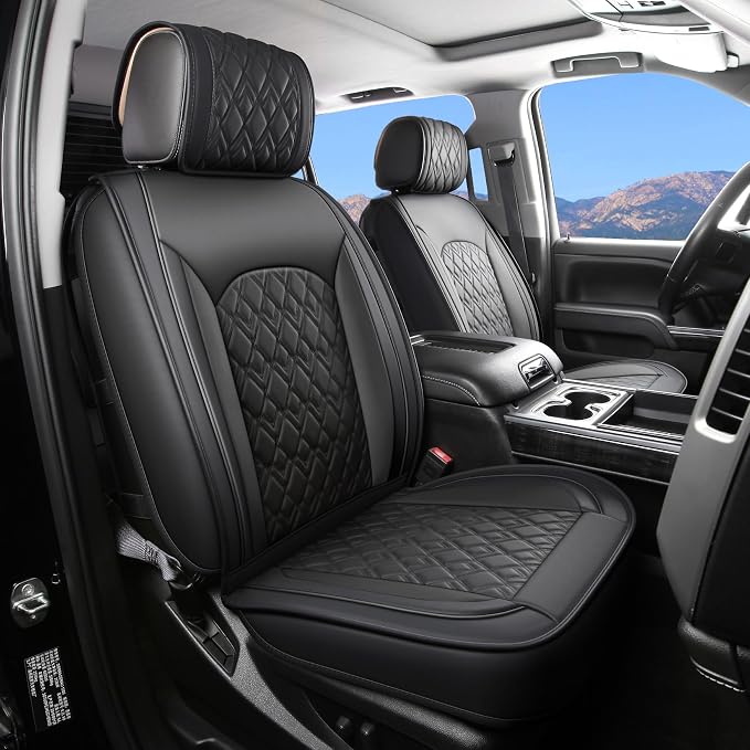 Seat Covers for Chevrolet Silverado / GMC Sierra — Front Seat — Black