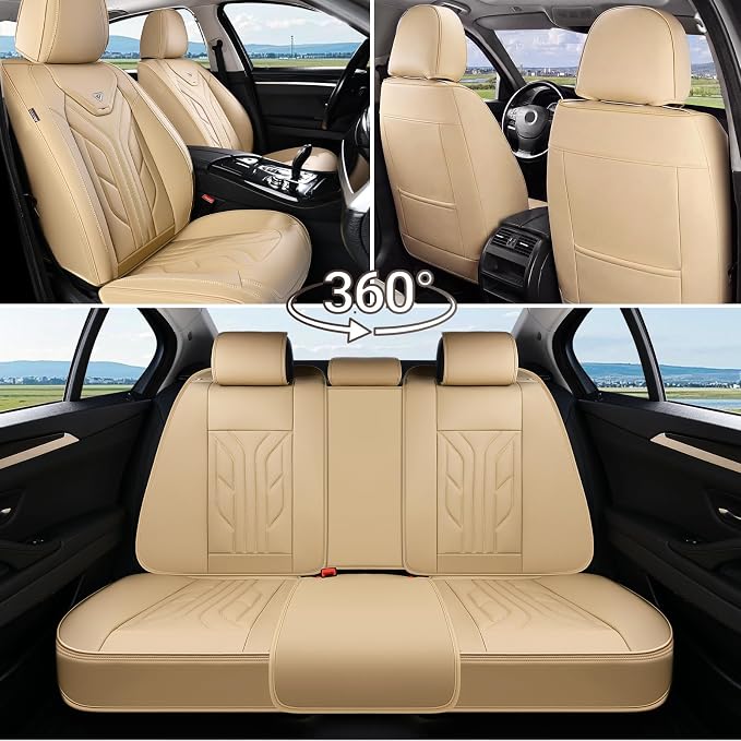 Universal Seat Covers — Front Seat — Beige