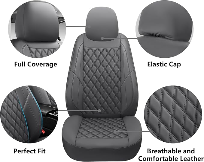 Universal Seat Covers — Full Set — Gray