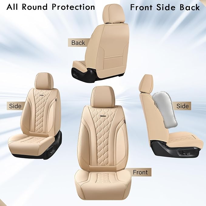 Universal Seat Covers — Front Seat — Beige