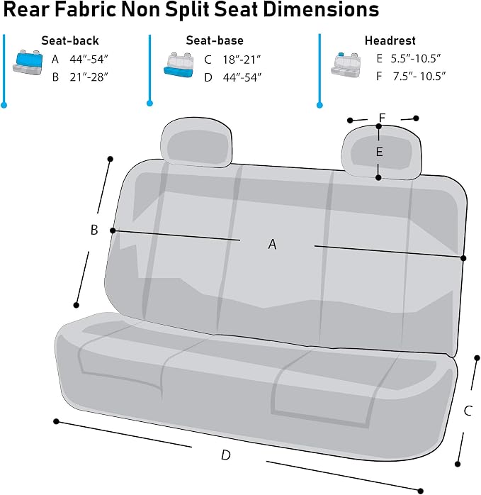 Pet Car Seat Protector — Rear Seat — Black
