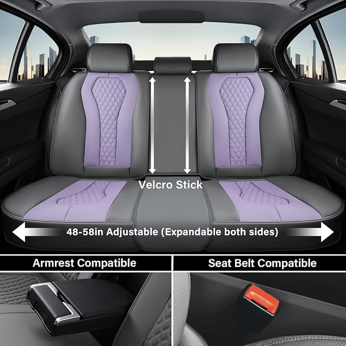 Universal Seat Covers — Full Set — Purple
