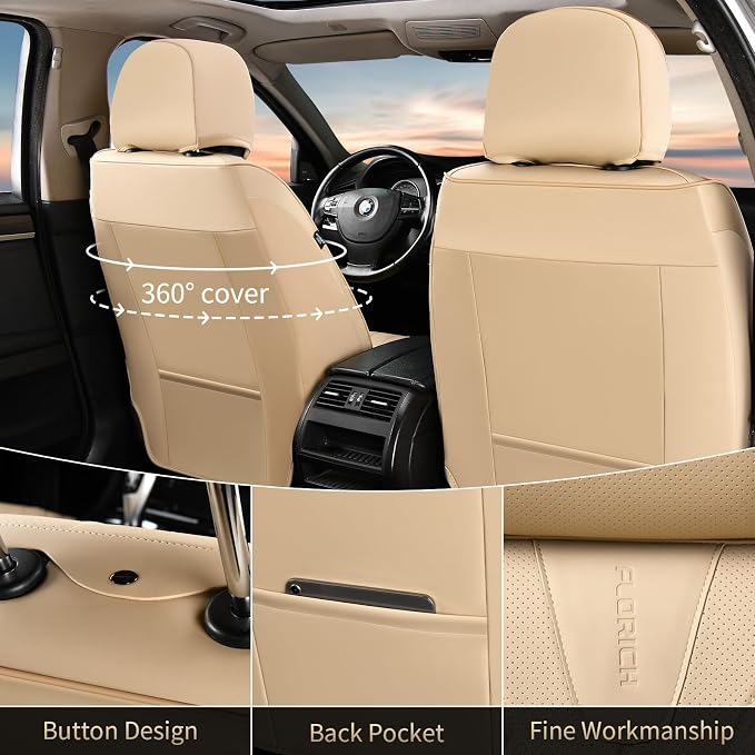 Universal Seat Covers — Full Set — Beige