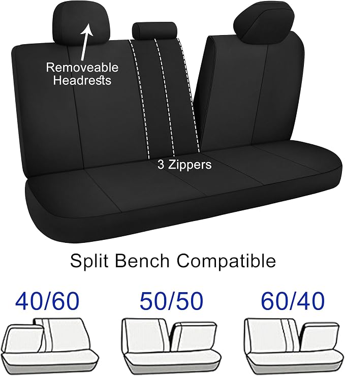 Universal Neoprene Seat Covers — Black