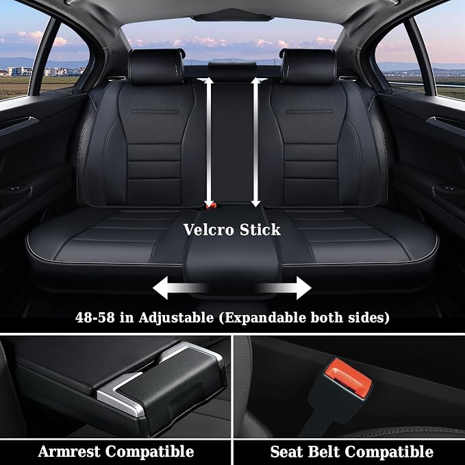 Universal Seat Covers — Full Set — Black