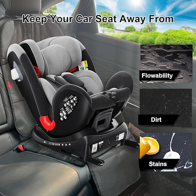 Child Car Seat Protector — Black