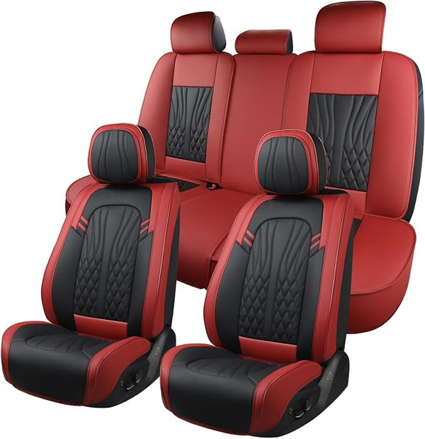 Universal Seat Covers — Full Set — Red