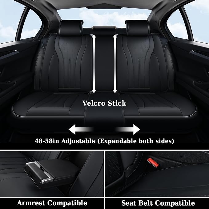 Universal Seat Covers — Full Set — Black