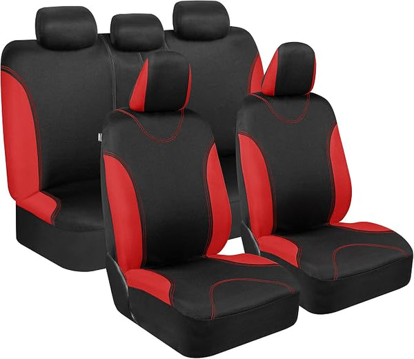 Universal Seat Covers — Full Set — Red