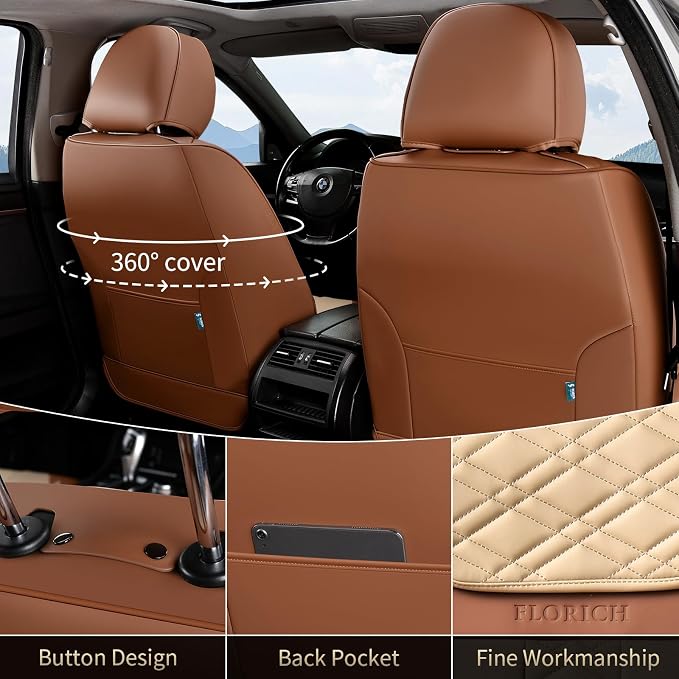 Universal Seat Covers — Full Set — Beige