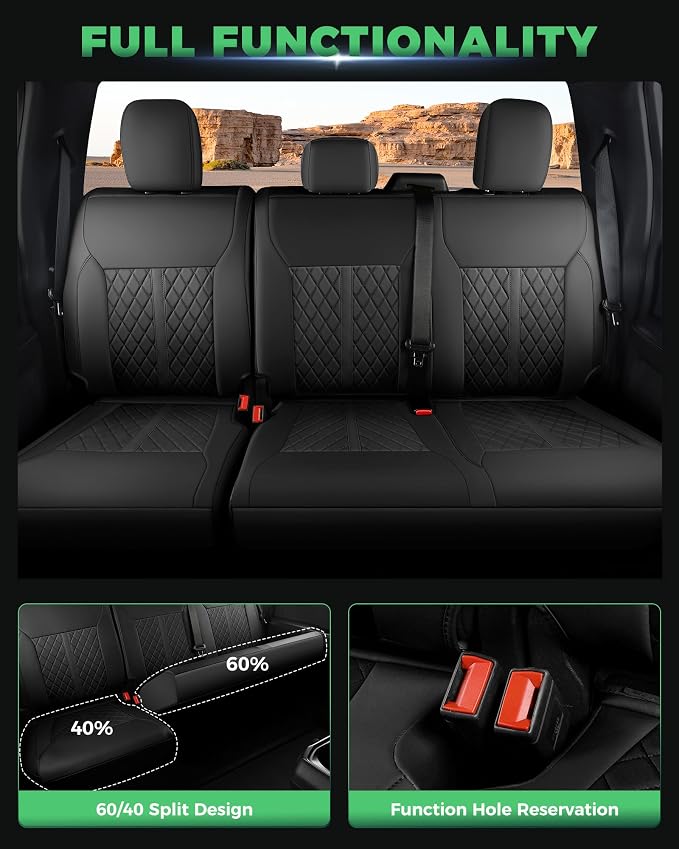 Seat Covers for Multiple Vehicles — Full Set — Black