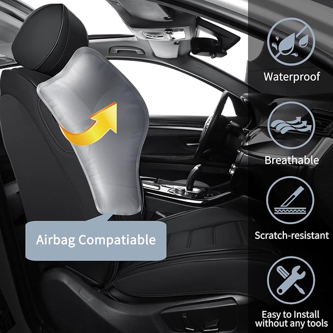 Universal Seat Covers — Front Seat — Black