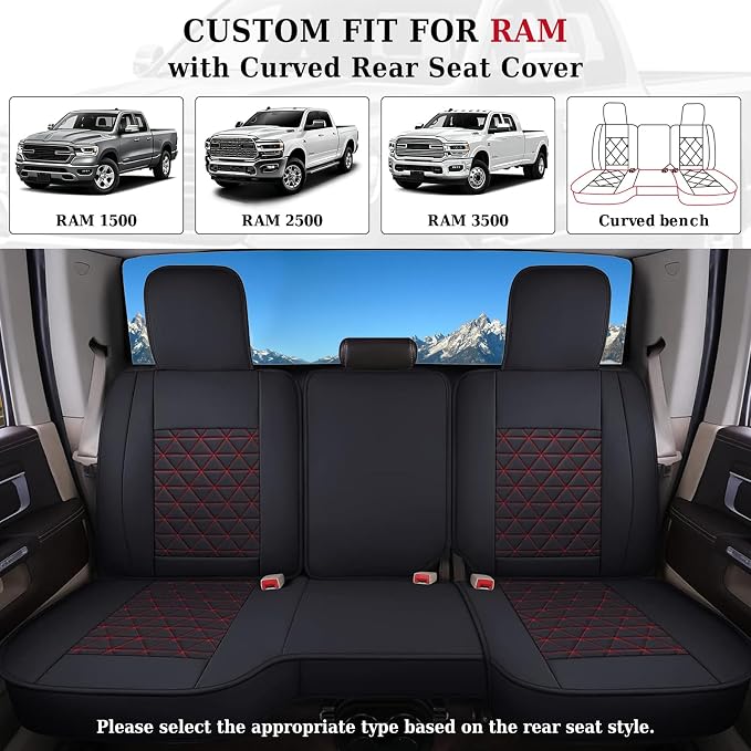 Seat Covers for Multiple Vehicles — Full Set — Red