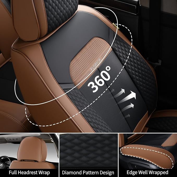 Universal Seat Covers — Full Set — Coffee