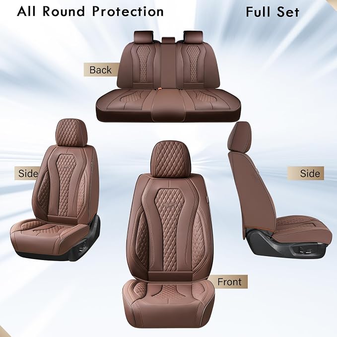 Universal Seat Covers — Full Set — Coffee