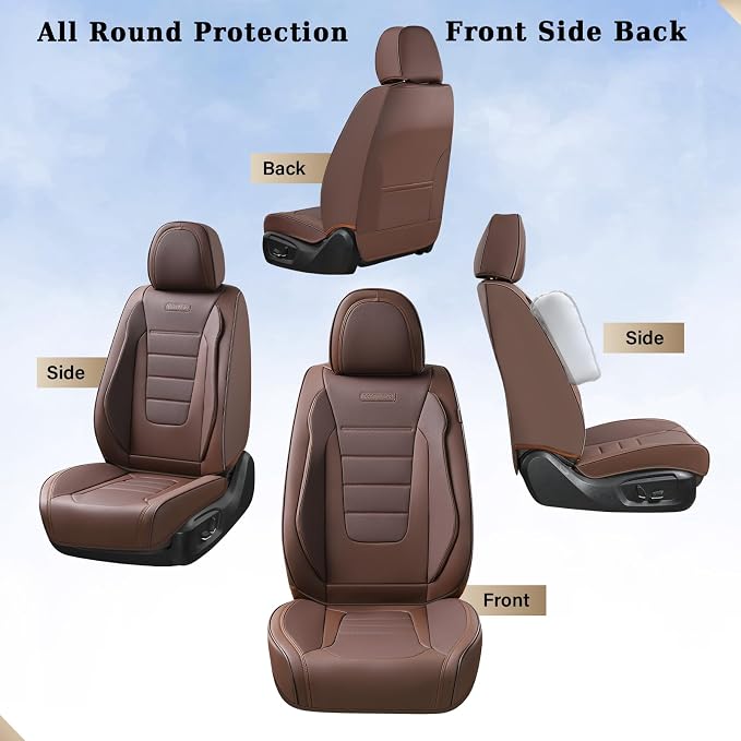 Universal Seat Covers — Front Seat — Brown