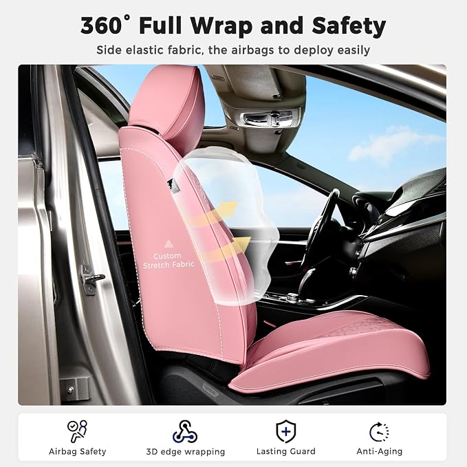 Universal Seat Covers — Front Seat — Pink