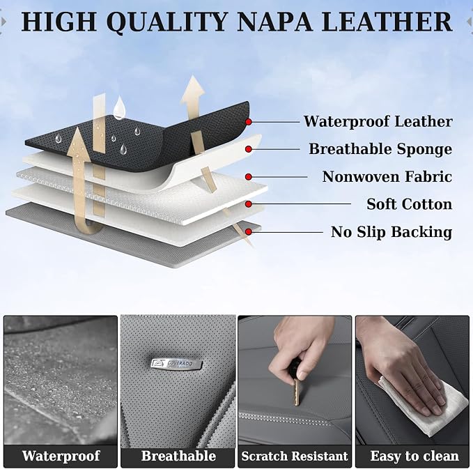 Universal Seat Covers — Front Seat — Gray